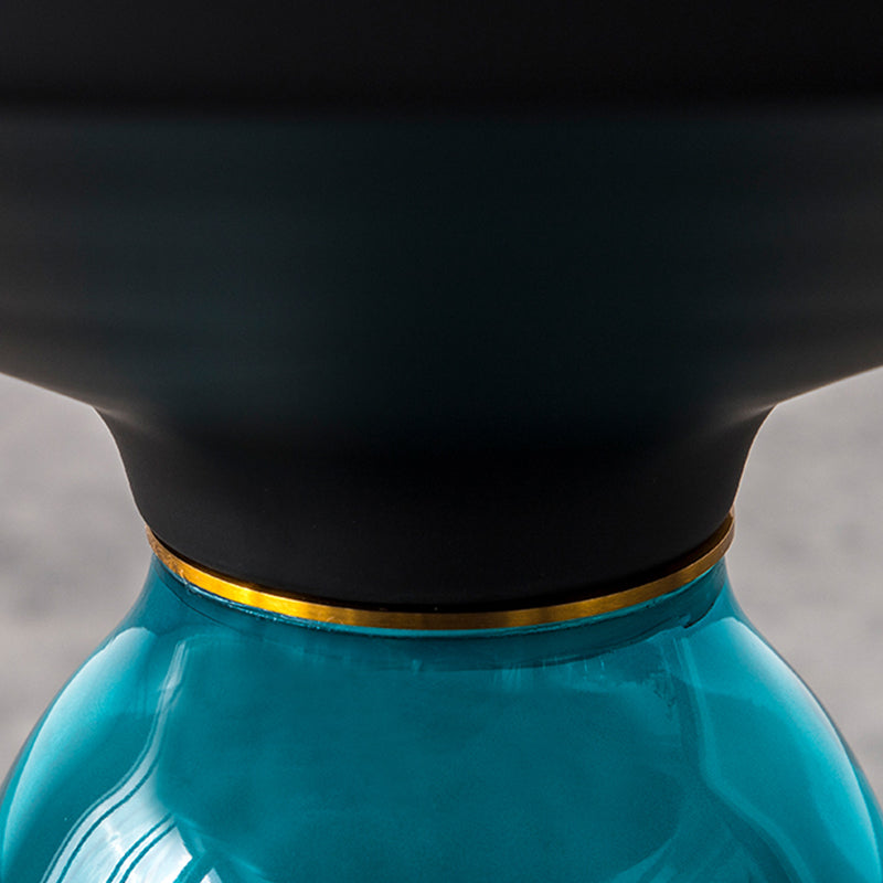 Round Glass Top Side End Table Modern Pedestal End Table for Living Room Clearhalo 'Coffee & Accent Tables' 'End & Side Tables' 'end_side_table' 'end_side_tables' 'furn' 'furn_end_side_tables' 'Furniture' 'furniture_end_side_table' 'Living Room Furniture' 5028561