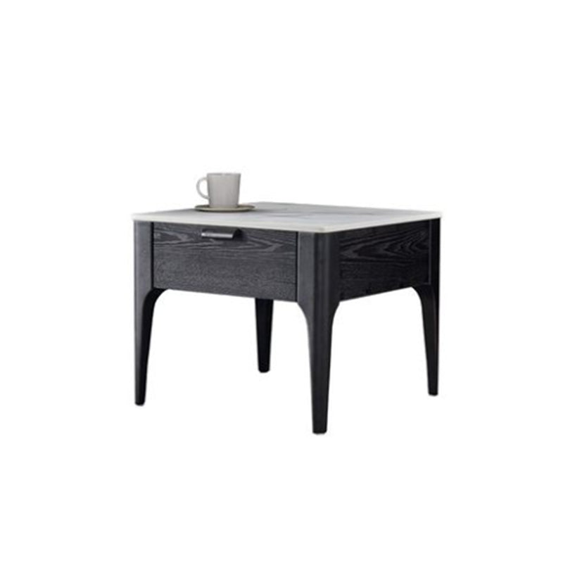 Square Solid Wood 4 Legs End Table Modern Brown/Black Side Table with Storage Clearhalo 'Coffee & Accent Tables' 'End & Side Tables' 'end_side_table' 'end_side_tables' 'furn' 'furn_end_side_tables' 'Furniture' 'furniture_end_side_table' 'Living Room Furniture' 5028582