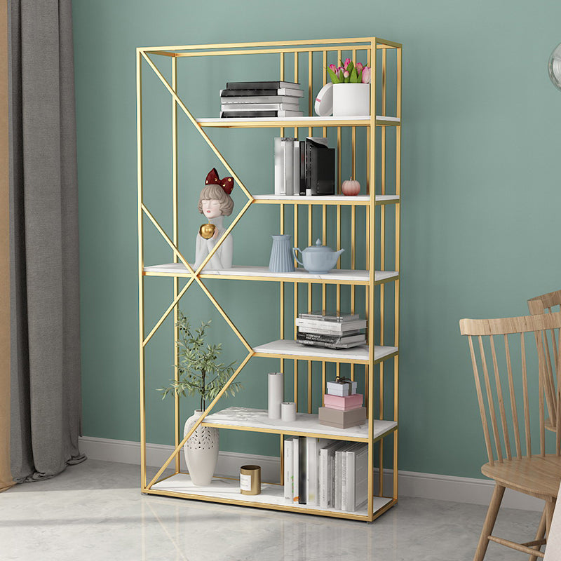 Glam Style Open Bookshelf Etagere Shelf Bookcase for Home Office Clearhalo 'Bookcases' 'furn' 'furn_bookcases' 'Furniture' 'furniture_bookcases' 'Office Furniture' 5029334