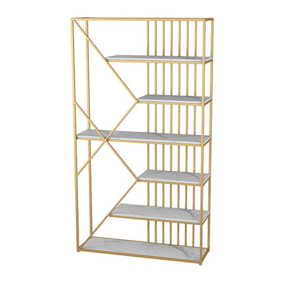 Glam Style Open Bookshelf Etagere Shelf Bookcase for Home Office Gold Clearhalo 'Bookcases' 'furn' 'furn_bookcases' 'Furniture' 'furniture_bookcases' 'Office Furniture' 5029336