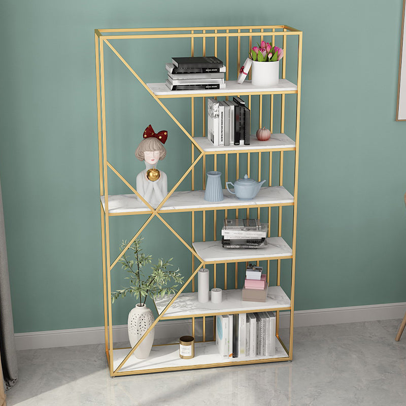 Glam Style Open Bookshelf Etagere Shelf Bookcase for Home Office Clearhalo 'Bookcases' 'furn' 'furn_bookcases' 'Furniture' 'furniture_bookcases' 'Office Furniture' 5029337