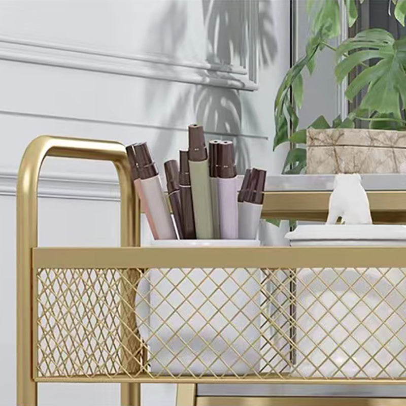 Glam Style Standard Bookcase Metal Vertical Bookshelf with Wheels Clearhalo 'Bookcases' 'furn' 'furn_bookcases' 'Furniture' 'furniture_bookcases' 'Office Furniture' 5029363