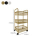 Glam Style Standard Bookcase Metal Vertical Bookshelf with Wheels Clearhalo 'Bookcases' 'furn' 'furn_bookcases' 'Furniture' 'furniture_bookcases' 'Office Furniture' 5029376