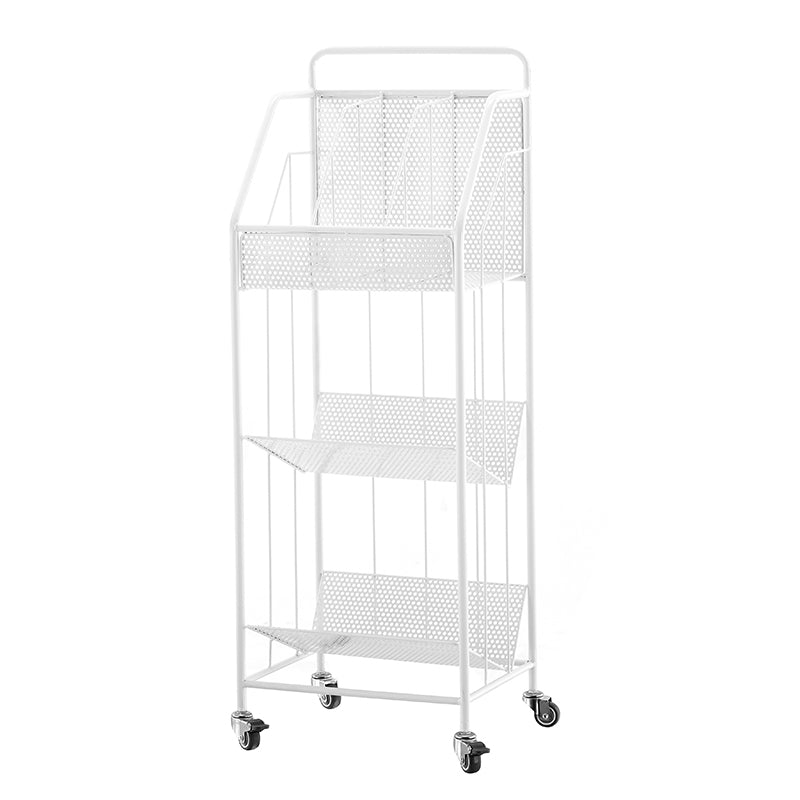 13.8"L Glam Style Bookcase Open Back Shelf Bookcase for Office and Study Room White Clearhalo 'Bookcases' 'furn' 'furn_bookcases' 'Furniture' 'furniture_bookcases' 'Office Furniture' 5029381