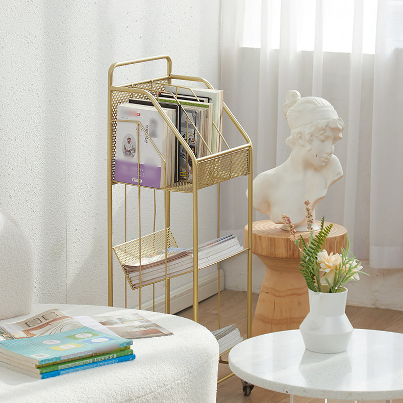 13.8"L Glam Style Bookcase Open Back Shelf Bookcase for Office and Study Room Clearhalo 'Bookcases' 'furn' 'furn_bookcases' 'Furniture' 'furniture_bookcases' 'Office Furniture' 5029392