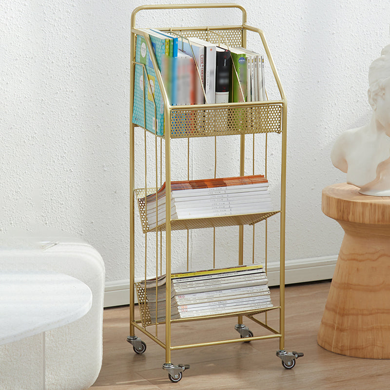 13.8"L Glam Style Bookcase Open Back Shelf Bookcase for Office and Study Room Clearhalo 'Bookcases' 'furn' 'furn_bookcases' 'Furniture' 'furniture_bookcases' 'Office Furniture' 5029396