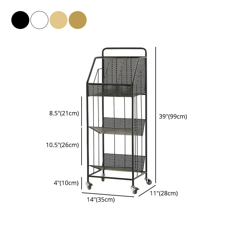 13.8"L Glam Style Bookcase Open Back Shelf Bookcase for Office and Study Room Clearhalo 'Bookcases' 'furn' 'furn_bookcases' 'Furniture' 'furniture_bookcases' 'Office Furniture' 5029398