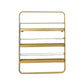 Metal Floating Bookcase Gold Color Wall Mounted Shelf for Home Office 23.6"L x 2.4"W x 31.5"H Clearhalo 'Bookcases' 'furn' 'furn_bookcases' 'Furniture' 'furniture_bookcases' 'Office Furniture' 5029432