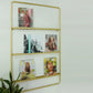 Metal Floating Bookcase Gold Color Wall Mounted Shelf for Home Office Clearhalo 'Bookcases' 'furn' 'furn_bookcases' 'Furniture' 'furniture_bookcases' 'Office Furniture' 5029439