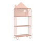 Scandinavian Style Bookshelf Open Back Bookcase for Office and Study Room 24"L x 11"W x 54.7"H Pink Clearhalo 'Bookcases' 'furn' 'furn_bookcases' 'Furniture' 'furniture_bookcases' 'Office Furniture' 5029451