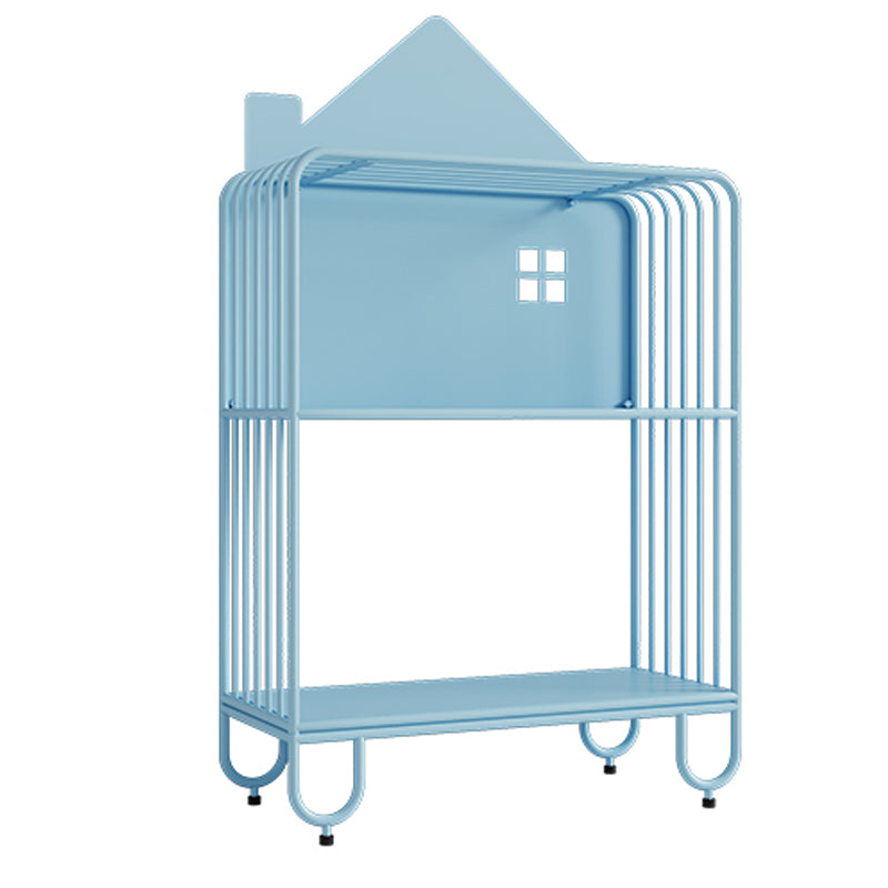 Scandinavian Style Bookshelf Open Back Bookcase for Office and Study Room 24"L x 11"W x 42.9"H Blue Clearhalo 'Bookcases' 'furn' 'furn_bookcases' 'Furniture' 'furniture_bookcases' 'Office Furniture' 5029453