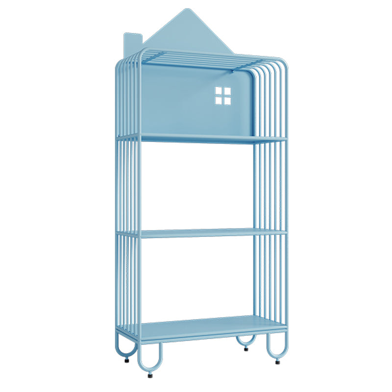 Scandinavian Style Bookshelf Open Back Bookcase for Office and Study Room 24"L x 11"W x 54.7"H Blue Clearhalo 'Bookcases' 'furn' 'furn_bookcases' 'Furniture' 'furniture_bookcases' 'Office Furniture' 5029455