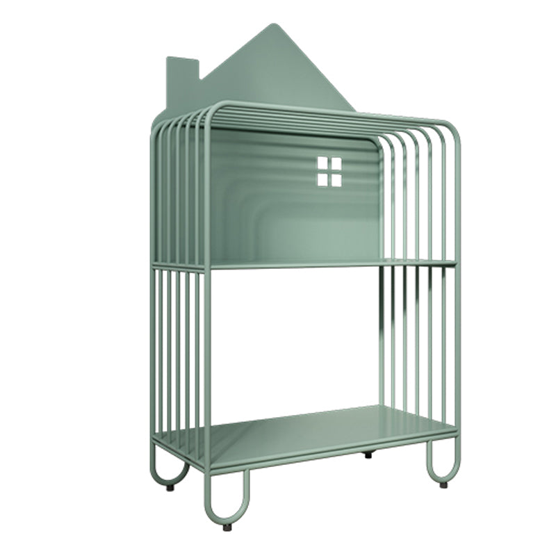 Scandinavian Style Bookshelf Open Back Bookcase for Office and Study Room 24"L x 11"W x 42.9"H Green Clearhalo 'Bookcases' 'furn' 'furn_bookcases' 'Furniture' 'furniture_bookcases' 'Office Furniture' 5029457