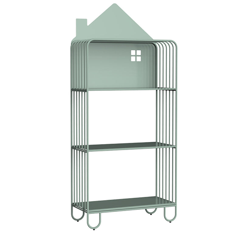 Scandinavian Style Bookshelf Open Back Bookcase for Office and Study Room 24"L x 11"W x 54.7"H Green Clearhalo 'Bookcases' 'furn' 'furn_bookcases' 'Furniture' 'furniture_bookcases' 'Office Furniture' 5029459