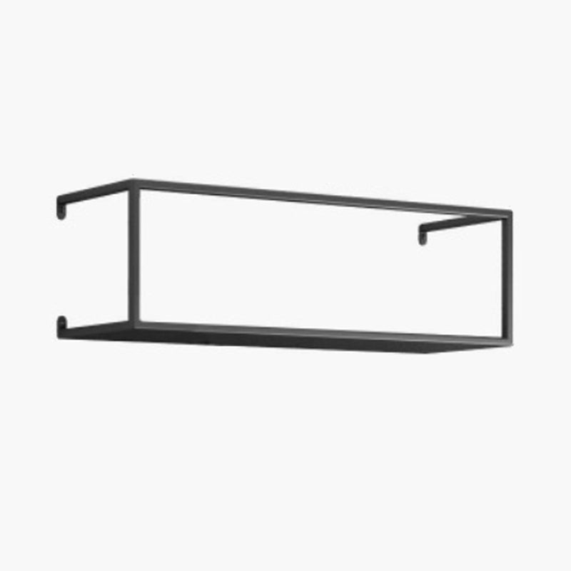 Metal Floating Bookcase Modern Style Wall Mounted Bookshelf for Home Office 19.7"L x 6.3"W x 5.9"H Black 1 Piece Clearhalo 'Bookcases' 'furn' 'furn_bookcases' 'Furniture' 'furniture_bookcases' 'Office Furniture' 5029470