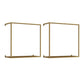 Metal Floating Bookcase Modern Style Wall Mounted Bookshelf for Home Office 15.7"L x 7.1"W x 15.7"H Gold 2 Piece Set Clearhalo 'Bookcases' 'furn' 'furn_bookcases' 'Furniture' 'furniture_bookcases' 'Office Furniture' 5029481