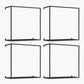 Metal Floating Bookcase Modern Style Wall Mounted Bookshelf for Home Office 15.7"L x 7.1"W x 15.7"H Black 4 Piece Set Clearhalo 'Bookcases' 'furn' 'furn_bookcases' 'Furniture' 'furniture_bookcases' 'Office Furniture' 5029483