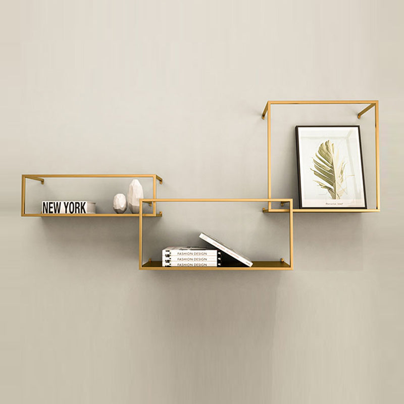 Metal Floating Bookcase Modern Style Wall Mounted Bookshelf for Home Office Clearhalo 'Bookcases' 'furn' 'furn_bookcases' 'Furniture' 'furniture_bookcases' 'Office Furniture' 5029485