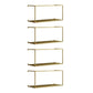 Metal Floating Bookcase Modern Style Wall Mounted Bookshelf for Home Office 21.7"L x 7.9"W x 9.8"H Gold 4 Piece Set Clearhalo 'Bookcases' 'furn' 'furn_bookcases' 'Furniture' 'furniture_bookcases' 'Office Furniture' 5029488