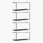 Metal Floating Bookcase Modern Style Wall Mounted Bookshelf for Home Office 21.7"L x 7.9"W x 9.8"H Black 4 Piece Set Clearhalo 'Bookcases' 'furn' 'furn_bookcases' 'Furniture' 'furniture_bookcases' 'Office Furniture' 5029489