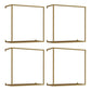 Metal Floating Bookcase Modern Style Wall Mounted Bookshelf for Home Office 15.7"L x 7.1"W x 15.7"H Gold 4 Piece Set Clearhalo 'Bookcases' 'furn' 'furn_bookcases' 'Furniture' 'furniture_bookcases' 'Office Furniture' 5029494