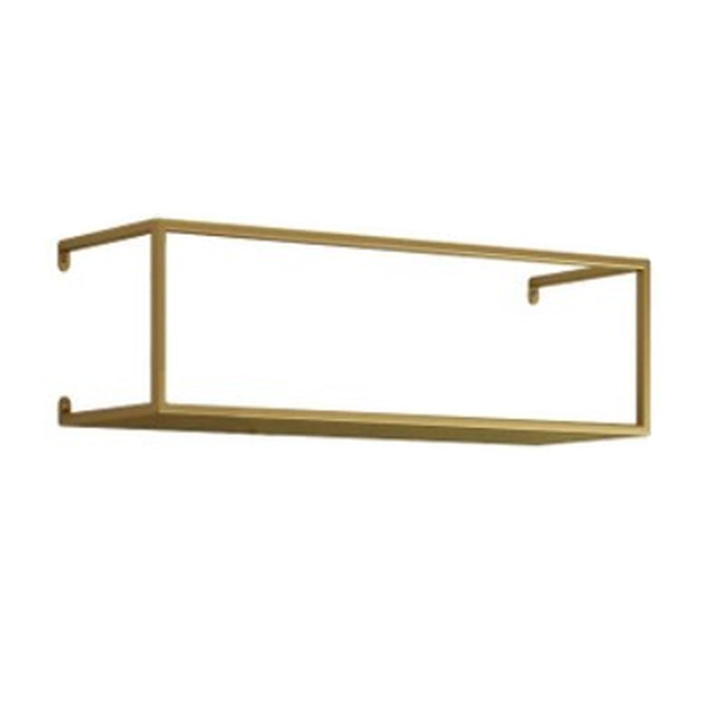 Metal Floating Bookcase Modern Style Wall Mounted Bookshelf for Home Office 19.7"L x 6.3"W x 5.9"H Gold 1 Piece Clearhalo 'Bookcases' 'furn' 'furn_bookcases' 'Furniture' 'furniture_bookcases' 'Office Furniture' 5029495