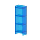 Acrylic Vertical Standard Bookshelf Scandinavian Closed Back Bookshelf 15.7"L x 9.8"W x 46.5"H Blue-Clear Clearhalo 'Bookcases' 'furn' 'furn_bookcases' 'Furniture' 'furniture_bookcases' 'Office Furniture' 5029504