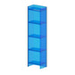 Acrylic Vertical Standard Bookshelf Scandinavian Closed Back Bookshelf 15.7"L x 9.8"W x 59.8"H Blue-Clear Clearhalo 'Bookcases' 'furn' 'furn_bookcases' 'Furniture' 'furniture_bookcases' 'Office Furniture' 5029506