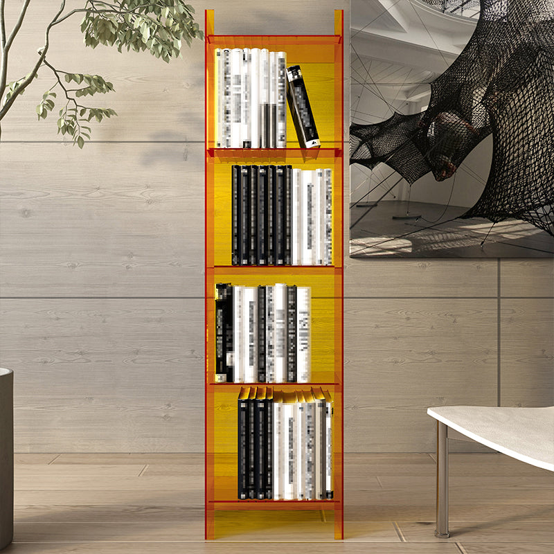 Acrylic Vertical Standard Bookshelf Scandinavian Closed Back Bookshelf Clearhalo 'Bookcases' 'furn' 'furn_bookcases' 'Furniture' 'furniture_bookcases' 'Office Furniture' 5029507