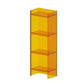 Acrylic Vertical Standard Bookshelf Scandinavian Closed Back Bookshelf 15.7"L x 9.8"W x 46.5"H Orange Clearhalo 'Bookcases' 'furn' 'furn_bookcases' 'Furniture' 'furniture_bookcases' 'Office Furniture' 5029516