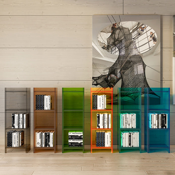 Acrylic Vertical Standard Bookshelf Scandinavian Closed Back Bookshelf Clearhalo 'Bookcases' 'furn' 'furn_bookcases' 'Furniture' 'furniture_bookcases' 'Office Furniture' 5029519