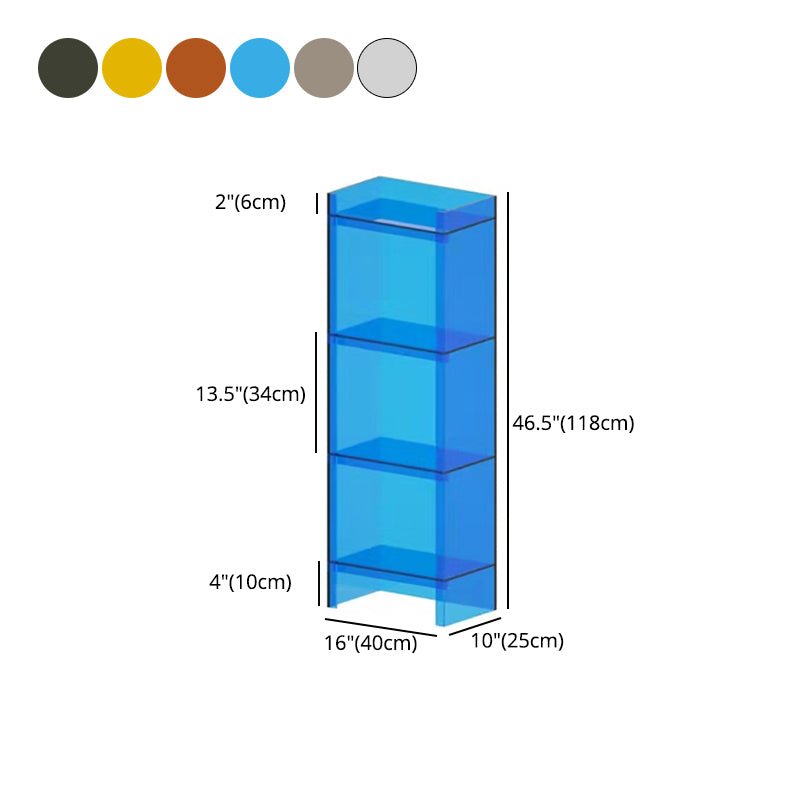 Acrylic Vertical Standard Bookshelf Scandinavian Closed Back Bookshelf Clearhalo 'Bookcases' 'furn' 'furn_bookcases' 'Furniture' 'furniture_bookcases' 'Office Furniture' 5029527