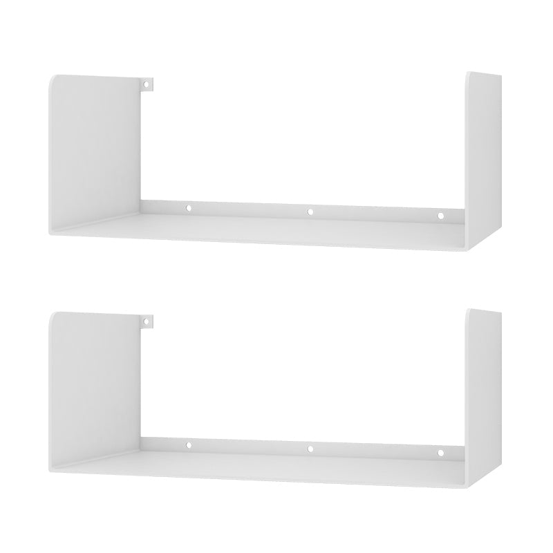Metal Floating Bookcase Modern Style Closed Back Bookshelf for Home Office White 2 Piece Set Clearhalo 'Bookcases' 'furn' 'furn_bookcases' 'Furniture' 'furniture_bookcases' 'Office Furniture' 5029538