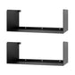 Metal Floating Bookcase Modern Style Closed Back Bookshelf for Home Office Black 2 Piece Set Clearhalo 'Bookcases' 'furn' 'furn_bookcases' 'Furniture' 'furniture_bookcases' 'Office Furniture' 5029539