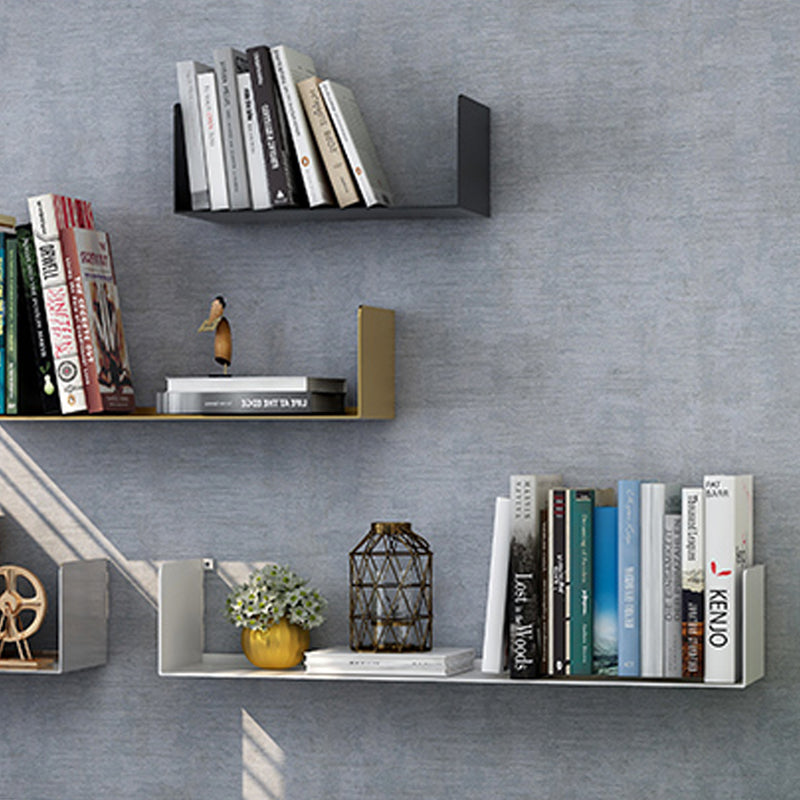 Metal Floating Bookcase Modern Style Closed Back Bookshelf for Home Office Clearhalo 'Bookcases' 'furn' 'furn_bookcases' 'Furniture' 'furniture_bookcases' 'Office Furniture' 5029542