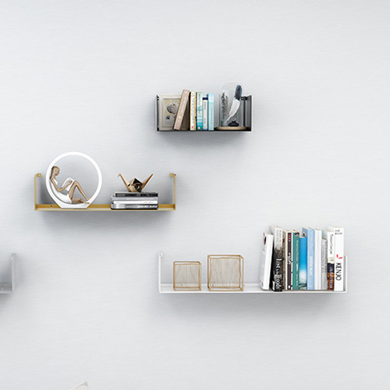 Metal Floating Bookcase Modern Style Closed Back Bookshelf for Home Office Clearhalo 'Bookcases' 'furn' 'furn_bookcases' 'Furniture' 'furniture_bookcases' 'Office Furniture' 5029543