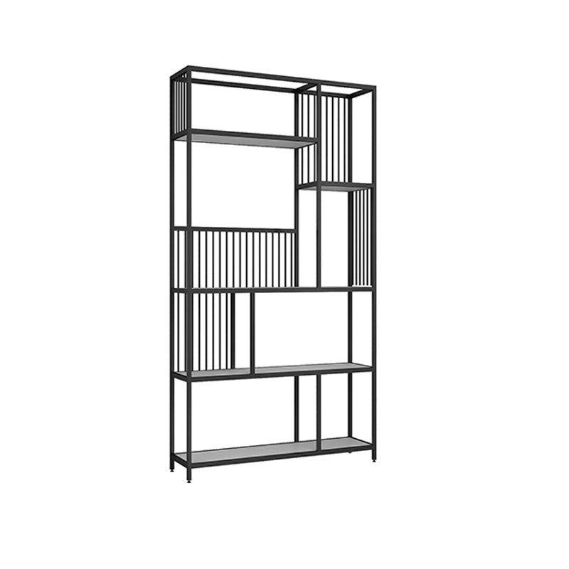Gold and Black Etagere Bookshelf Scandinavian Iron Bookshelf for Home Office Black Clearhalo 'Bookcases' 'furn' 'furn_bookcases' 'Furniture' 'furniture_bookcases' 'Office Furniture' 5029553