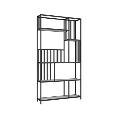 Gold and Black Etagere Bookshelf Scandinavian Iron Bookshelf for Home Office Black Clearhalo 'Bookcases' 'furn' 'furn_bookcases' 'Furniture' 'furniture_bookcases' 'Office Furniture' 5029553