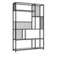 Gold and Black Etagere Bookshelf Scandinavian Iron Bookshelf for Home Office Black Clearhalo 'Bookcases' 'furn' 'furn_bookcases' 'Furniture' 'furniture_bookcases' 'Office Furniture' 5029554