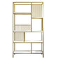 Gold and Black Etagere Bookshelf Scandinavian Iron Bookshelf for Home Office Clearhalo 'Bookcases' 'furn' 'furn_bookcases' 'Furniture' 'furniture_bookcases' 'Office Furniture' 5029560