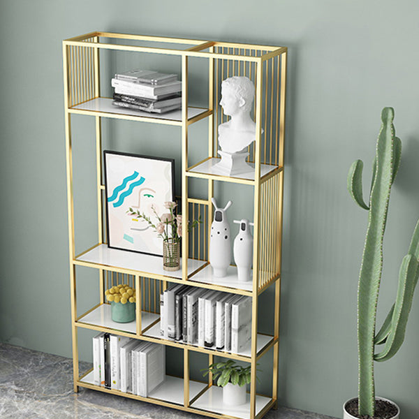 Gold and Black Etagere Bookshelf Scandinavian Iron Bookshelf for Home Office Clearhalo 'Bookcases' 'furn' 'furn_bookcases' 'Furniture' 'furniture_bookcases' 'Office Furniture' 5029564