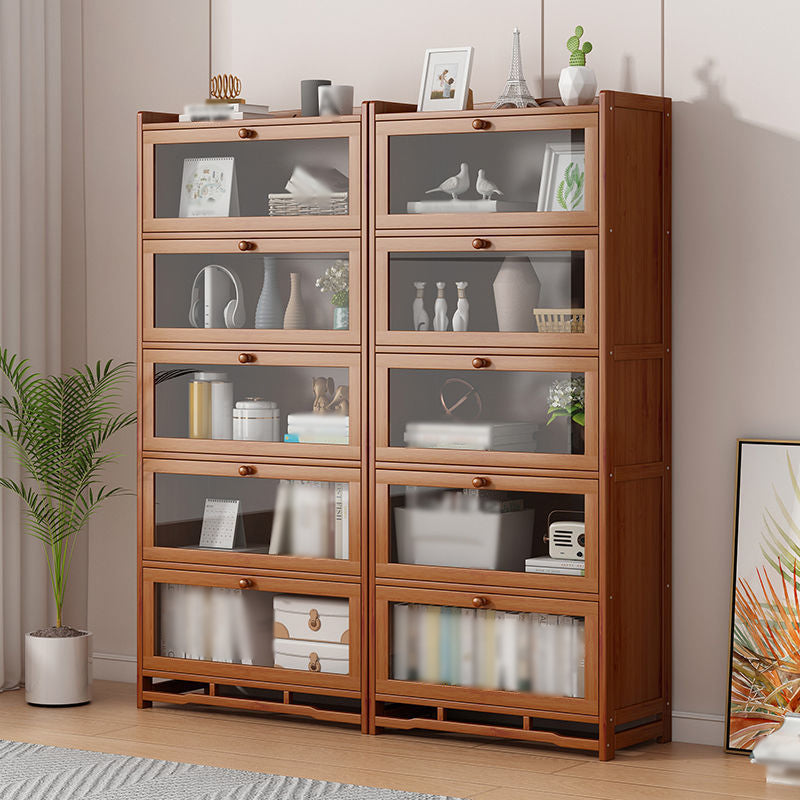 Engineered Wood Barrister Bookcase Contemporary Closed Back Bookshelf with Doors Clearhalo 'Bookcases' 'furn' 'furn_bookcases' 'Furniture' 'furniture_bookcases' 'Office Furniture' 5029572