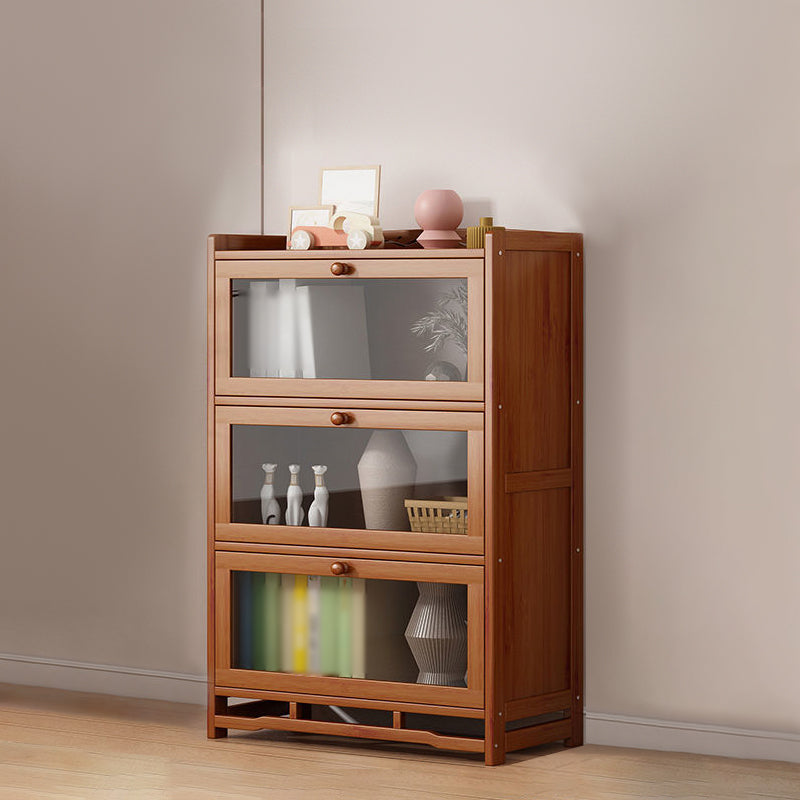 Engineered Wood Barrister Bookcase Contemporary Closed Back Bookshelf with Doors 26"L x 11"W x 43.3"H Clearhalo 'Bookcases' 'furn' 'furn_bookcases' 'Furniture' 'furniture_bookcases' 'Office Furniture' 5029573