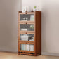 Engineered Wood Barrister Bookcase Contemporary Closed Back Bookshelf with Doors 18.1"L x 11"W x 55.1"H Clearhalo 'Bookcases' 'furn' 'furn_bookcases' 'Furniture' 'furniture_bookcases' 'Office Furniture' 5029580