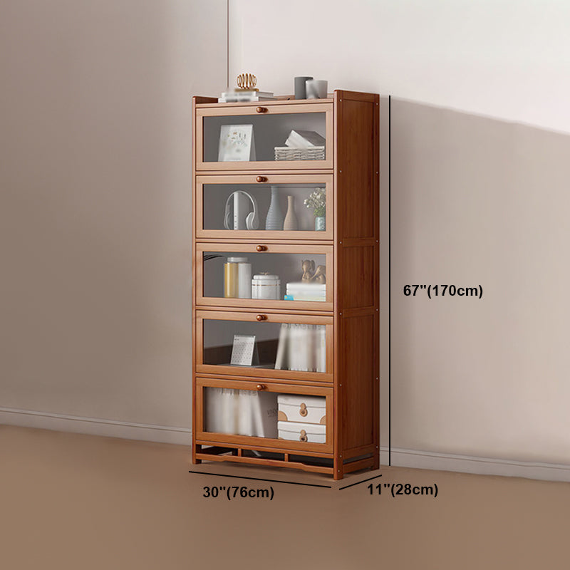 Engineered Wood Barrister Bookcase Contemporary Closed Back Bookshelf with Doors Clearhalo 'Bookcases' 'furn' 'furn_bookcases' 'Furniture' 'furniture_bookcases' 'Office Furniture' 5029599