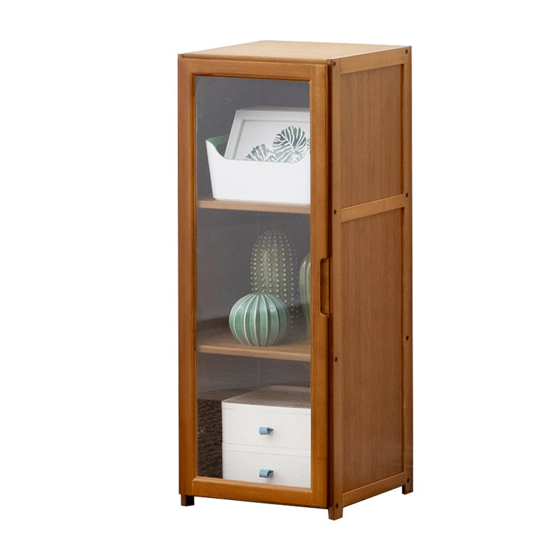 Vertical Standard Bookcase Contemporary Bamboo Closed Back Bookcase for Home Office 11.8"L x 11.8"W x 30.7"H Clearhalo 'Bookcases' 'furn' 'furn_bookcases' 'Furniture' 'furniture_bookcases' 'Office Furniture' 5029608