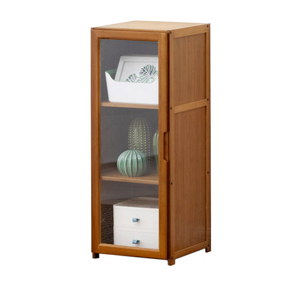 Vertical Standard Bookcase Contemporary Bamboo Closed Back Bookcase for Home Office 11.8"L x 11.8"W x 30.7"H Clearhalo 'Bookcases' 'furn' 'furn_bookcases' 'Furniture' 'furniture_bookcases' 'Office Furniture' 5029608