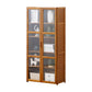 Vertical Standard Bookcase Contemporary Bamboo Closed Back Bookcase for Home Office 23.6"L x 11.8"W x 50"H Clearhalo 'Bookcases' 'furn' 'furn_bookcases' 'Furniture' 'furniture_bookcases' 'Office Furniture' 5029612