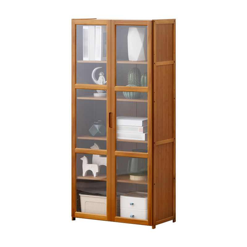 Vertical Standard Bookcase Contemporary Bamboo Closed Back Bookcase for Home Office 23.6"L x 11.8"W x 50"H Clearhalo 'Bookcases' 'furn' 'furn_bookcases' 'Furniture' 'furniture_bookcases' 'Office Furniture' 5029612
