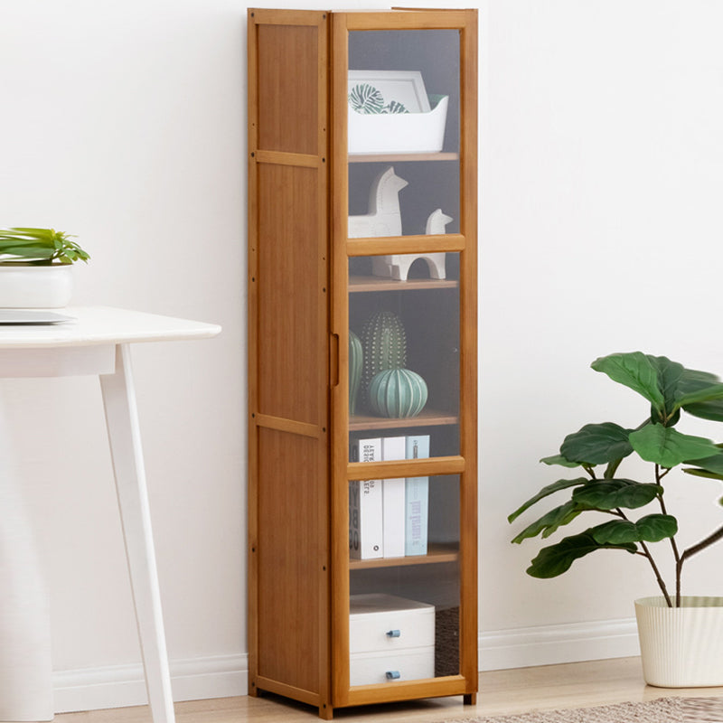 Vertical Standard Bookcase Contemporary Bamboo Closed Back Bookcase for Home Office Clearhalo 'Bookcases' 'furn' 'furn_bookcases' 'Furniture' 'furniture_bookcases' 'Office Furniture' 5029624